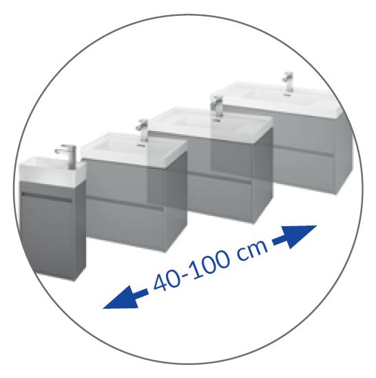 Obrázok CERSANIT - SKŘÍŇKA POD UMYVADLO CREA 50 DUB  (S924-007 )