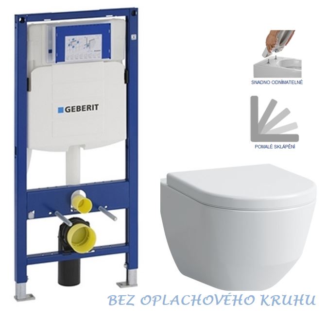 Obrázok /SET/GEBERIT - SET Duofix pro závěsné WC 111.300.00.5 bez ovládací desky + WC LAUFEN PRO RIMLESS + SEDÁTKO (111.300.00.5 LP1)