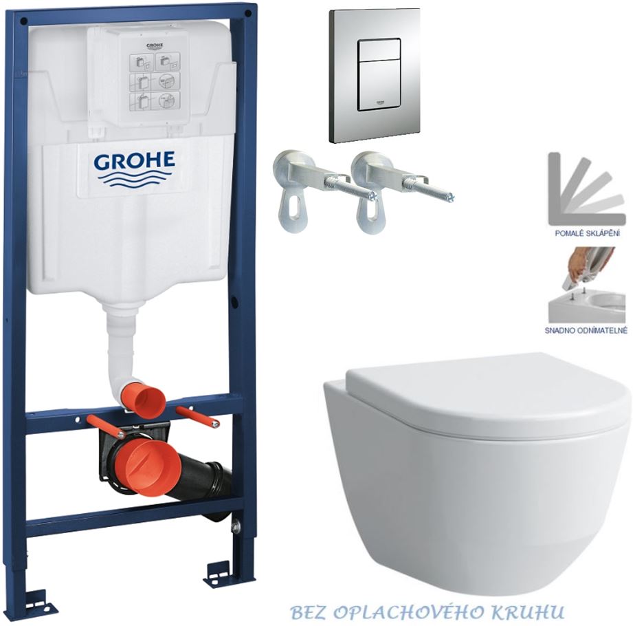 Obrázok /SET/GROHE - Rapid SL Rapid SL pre závesné WC 38528SET + WC LAUFEN PRO RIMLESS + SEDADLO (38772001 LP1)