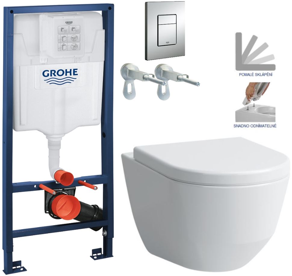 Obrázok /SET/GROHE - Rapid SL Rapid SL pre závesné WC 38528SET + WC LAUFEN PRO + SEDADLO (38772001 LP3)