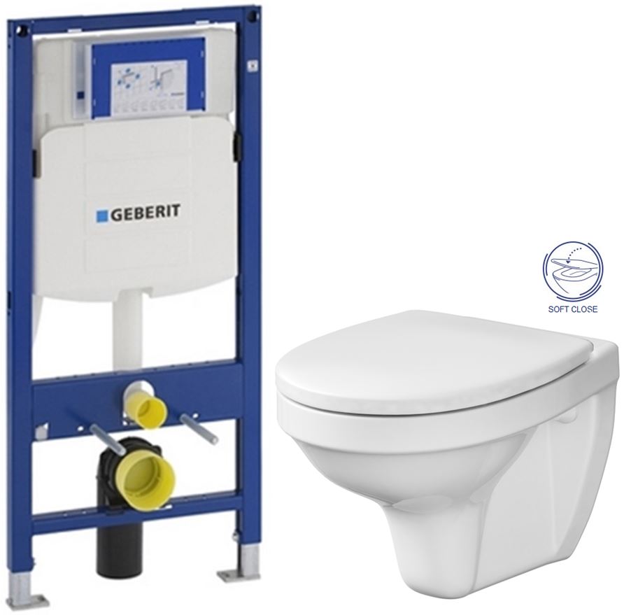 Obrázok /SET - SET Duofix pro závěsné WC 111.300.00.5 bez ovládací desky + WC CERSANIT DELFI + SOFT SEDÁTKO (111.300.00.5 DE2)