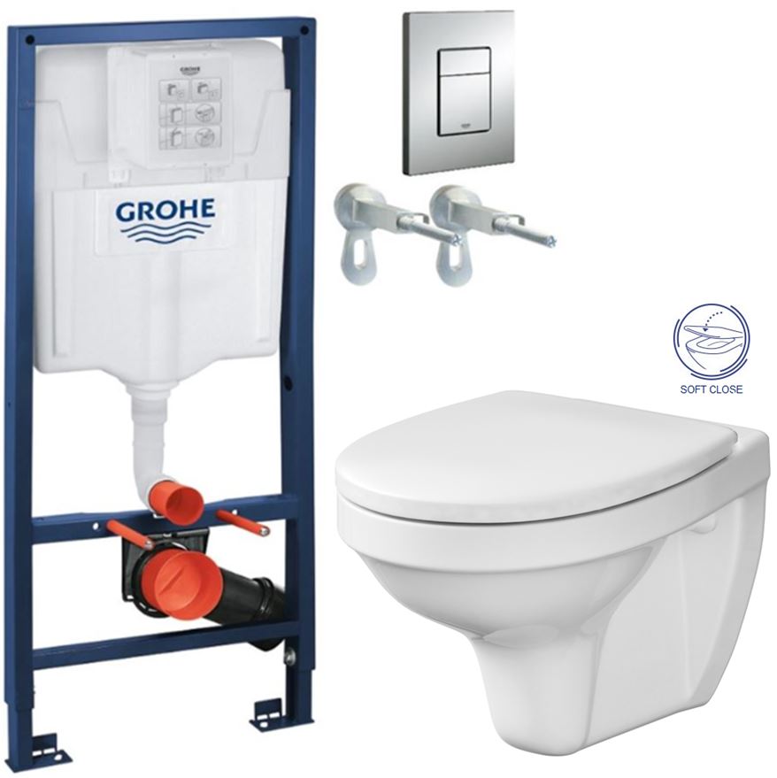 Obrázok /SET/GROHE - Rapid SL Rapid SL pro závěsné WC 38528SET + WC CERSANIT DELFI + SOFT SEDÁTKO (38772001 DE2)