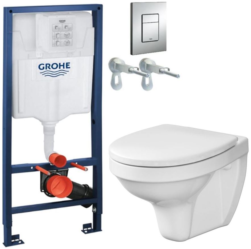 Obrázok /SET/GROHE - Rapid SL Rapid SL pro závěsné WC 38528SET + WC CERSANIT DELFI + SEDÁTKO (38772001 DE1)