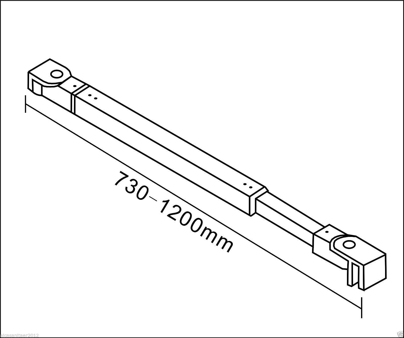 Obrázok H K - Vzpěra F084 730-1200 mm, pro skla 6-10mm (SE-F084)