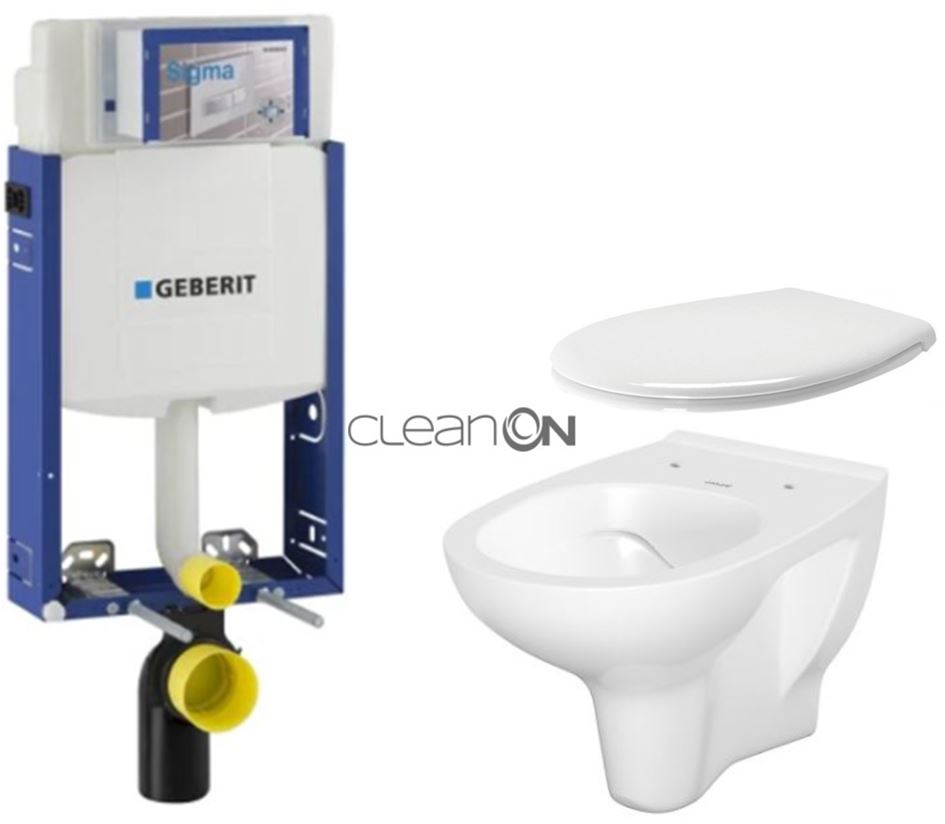 Obrázok /SET/GEBERIT - SET Kombifix KOMBIFIX ECO pre závesné WC, nádržka UP 320 bez Ovládacie dosky + WC CERSANIT ARTECO CLEANON + SEDADLO (110.302.00.5 AT2)