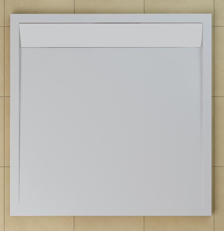 Obrázok SanSwiss vanička ILA štvorec biela 90x90x3 cm kryt biely WIQ0900404 WIQ0900404