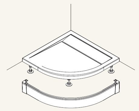 Obrázok SanSwiss panel přední pro čtvrtkruhovou vaničku bílá 800 mm PWIR5508004 (PWIR5508004)