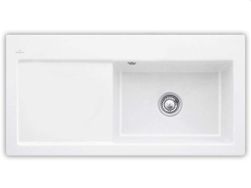 Obrázok VILLEROY & BOCH VILLEROY & BOCH - Keramický drez Subway 60 XL White alpin nástavný 1000 x 510 bez excentra 671901R1