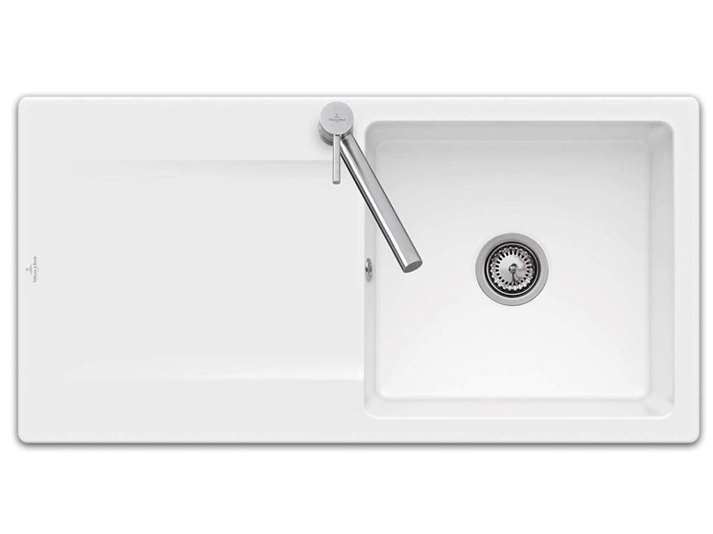 Obrázok VILLEROY & BOCH VILLEROY & BOCH - Keramický drez Siluet 60 Stone white nástavný 1000 x 510 bez excentra 333601RW