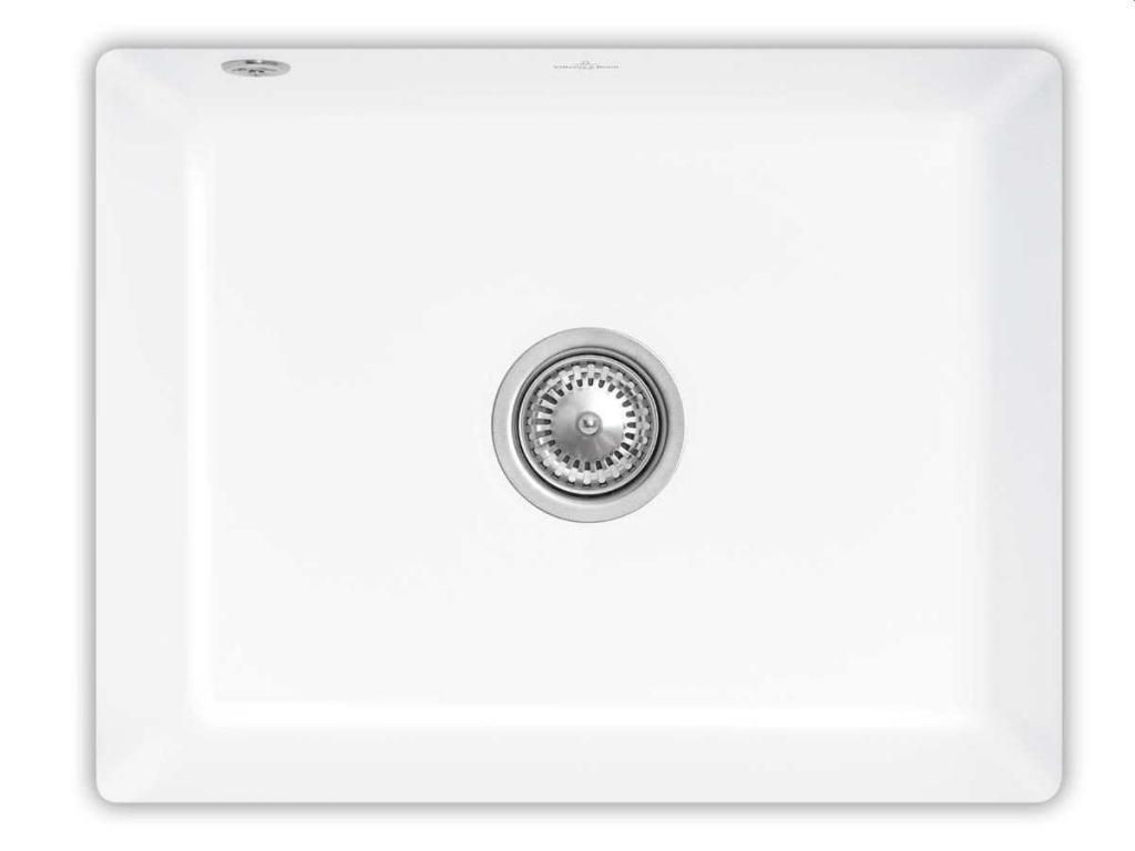 Obrázok VILLEROY & BOCH VILLEROY & BOCH - Keramický drez Subway 60 SU White alpin podstavný 545 x 440 bez excentra 331001R1