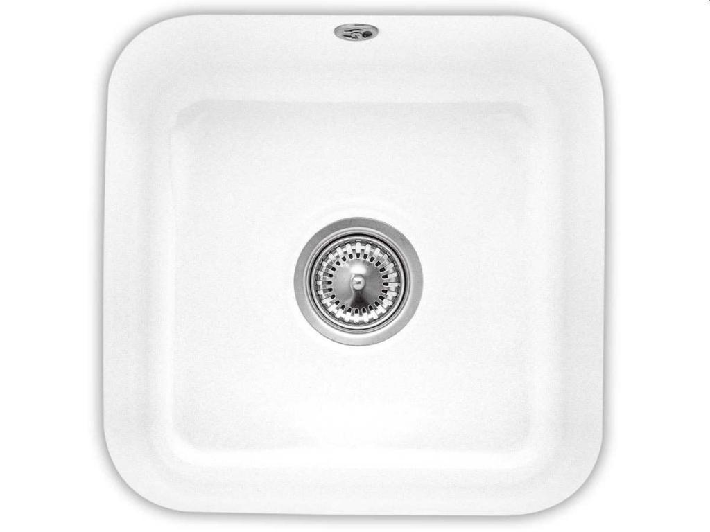 Obrázok VILLEROY & BOCH VILLEROY & BOCH - Keramický drez Cisterna 50 White alpin podstavný 445 x 445 bez excentra 670301R1