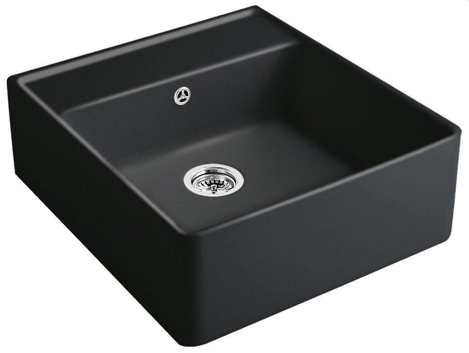 Obrázok VILLEROY & BOCH VILLEROY & BOCH - Keramický drez Single-bowl sink Ebony modulový 595 x 630 x 220 bez excentra 632061S5