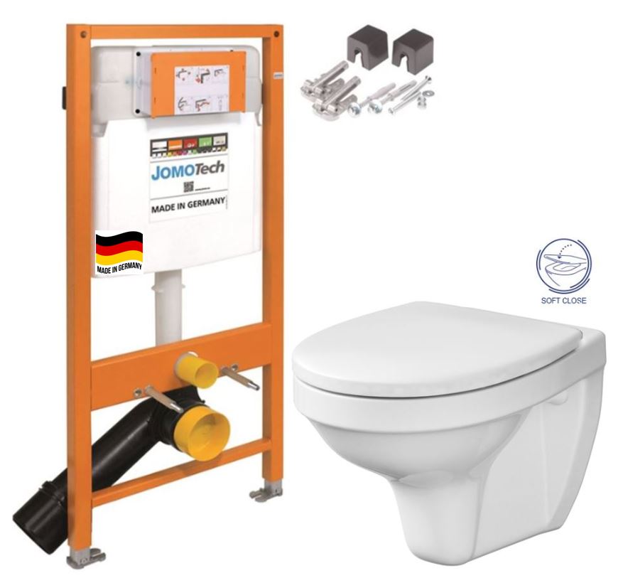 Obrázok /SET/JOMO - SET JOMO Duofix modul pro závěsné WC + montážní sada + sedátko SOFT + WC DELFI (174-91100700-00 DE2)