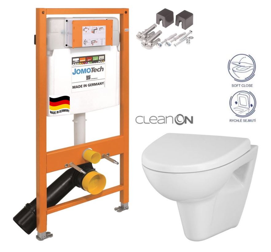 Obrázok /SET/JOMO - SET JOMO Duofix modul pro závěsné WC + montážní sada + sedátko + WC CERSANIT CLEANON PARVA (174-91100700-00 PA1)