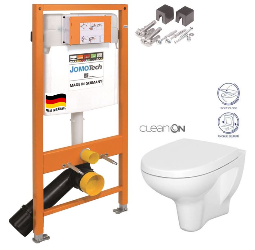 Obrázok /SET/JOMO - SET JOMO Duofix modul pro závěsné WC + montážní sada + sedátko + WC CERSANIT CLEANON ARTECO (174-91100700-00 AT1)