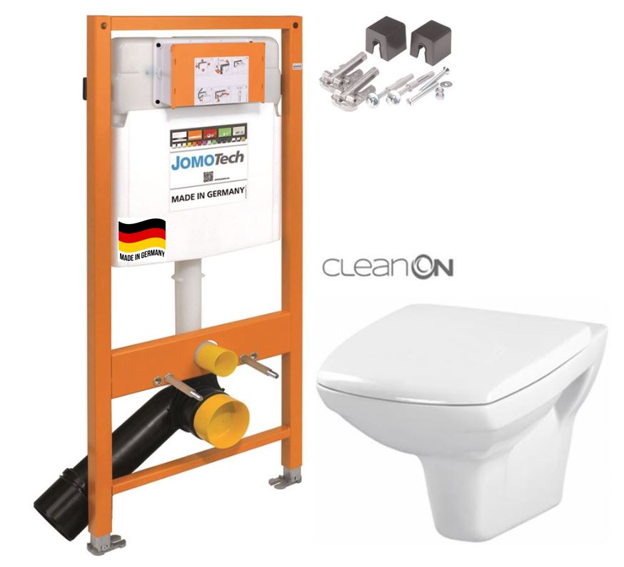 Obrázok /SET/JOMO - SET JOMO Duofix modul pro závěsné WC + montážní sada + sedátko + WC CERSANIT CLEANON CARINA (174-91100700-00 CA1)