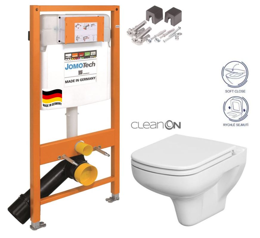 Obrázok /SET/JOMO - SET JOMO Duofix modul pro závěsné WC + montážní sada + sedátko + WC CERSANIT CLEANON COLOUR (174-91100700-00 CN1)