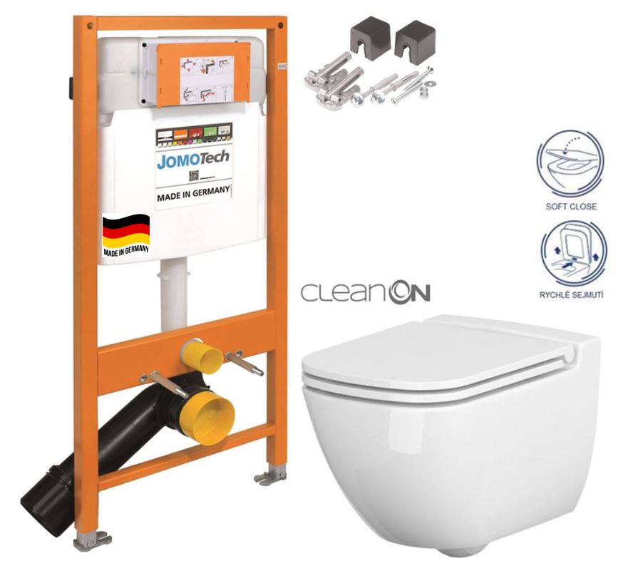 Obrázok /SET/JOMO - SET JOMO Duofix modul pro závěsné WC + montážní sada + sedátko + WC CERSANIT CLEANON CASPIA (174-91100700-00 CP1)