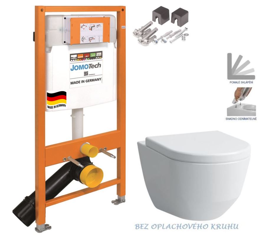 Obrázok /SET/JOMO - SET JOMO Duofix modul pro závěsné WC + montážní sada + WC LAUFEN PRO RIMLESS + SEDÁTKO (174-91100700-00 LP1)