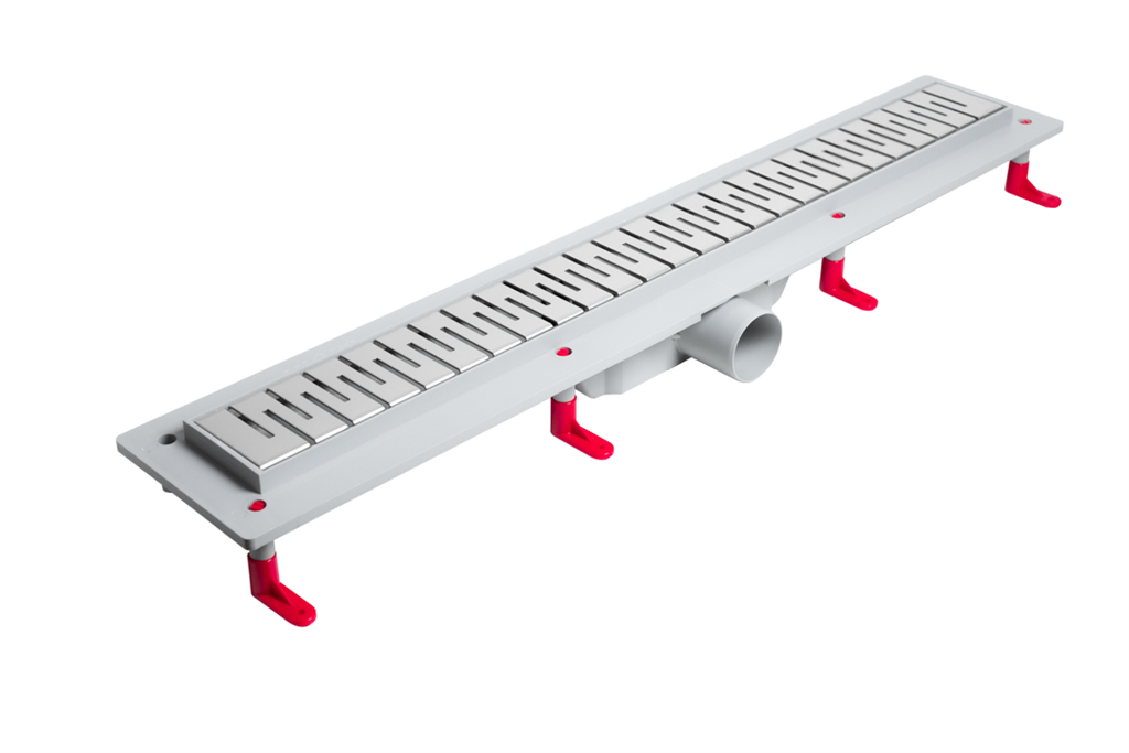 Obrázok LaVilla sprchový žlab plastový MIANO s roštem MEDIUM 800mm boční odtok DN50 (LA25MNL0800B5)