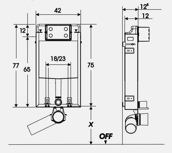 Obrázok JOMOTech modul pro zazdění LIGHT bez desky + WC CERSANIT CITY NEW CLEANON + WC SEDÁTKO SLIM (164-14600479-00 CI2)