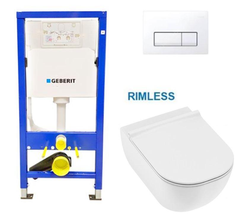Obrázok GEBERIT DuofixBasic s bielym tlačidlom DELTA51 + WC JIKA MIO + SEDADLO SLIM 458.103.00.1 51BI IO1