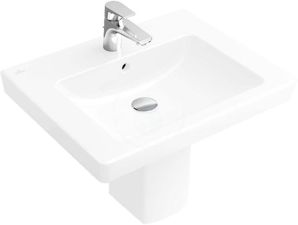 Obrázok Villeroy & Boch Subway 2.0 - Umyvadlo, 650 mm x 470 mm, bílé - Villeroy & Boch Subway 2.0 – Umyvadlo, 650 mm x 470 mm, star white – pro tříotvorovou baterii, s přepadem, s Ceramicplus R2 711365R2 9393928e5febc97f9cfb64b97499a5b0