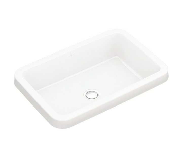 Obrázok VILLEROY & BOCH VILLEROY & BOCH - Architectura Umyvadlo vestavné 540x340 mm, s přepadem, bez otvoru pro baterii, CeramicPlus, alpská bílá (417760R1)