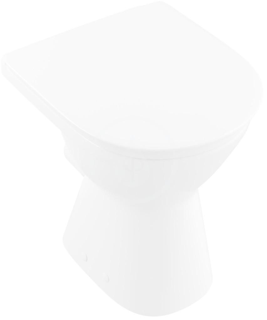 Obrázok VILLEROY & BOCH - ViCare Stojaci WC bezbariérové, zadný odpad, CeramicPlus, alpská biela 468310R1