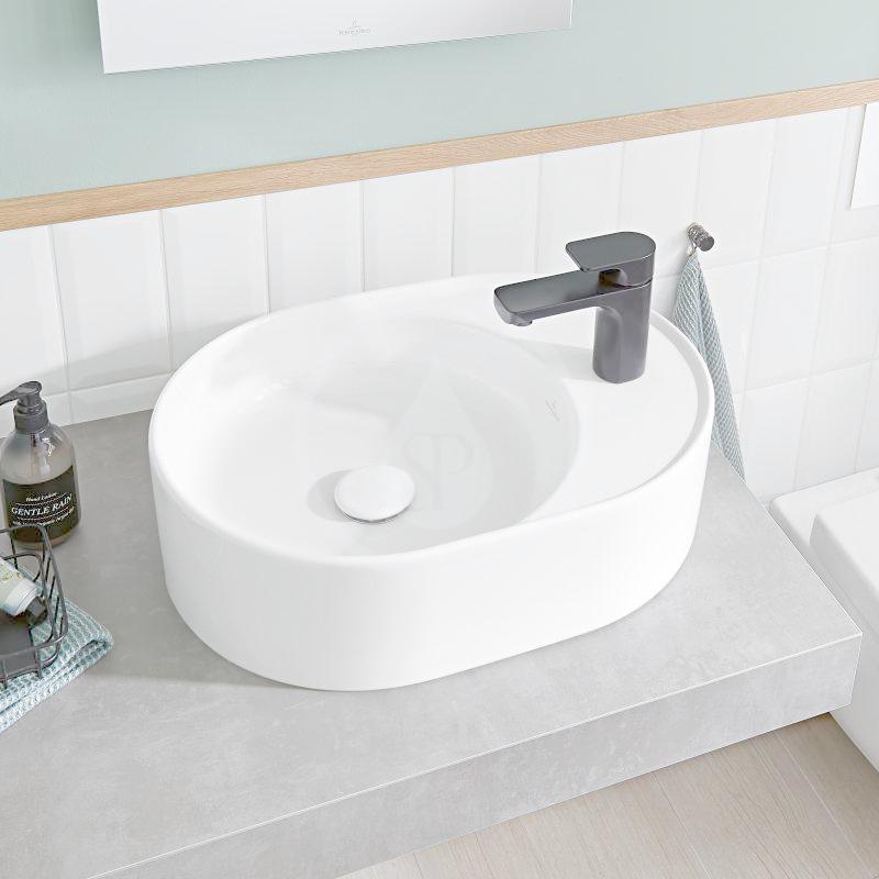 Obrázok VILLEROY & BOCH VILLEROY & BOCH - Collaro Umyvadlo na desku, 510x380 mm, bez přepadu, 1 otvor pro baterii, CeramicPlus, alpská bílá (4A1551R1)