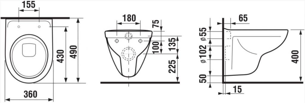 Obrázok GEBERIT KOMBIFIXBasic vr. chrómového tlačidla DELTA 51 + WC JIKA LYRA PLUS + SEDADLO duraplastu 110.100.00.1 51CR LY6