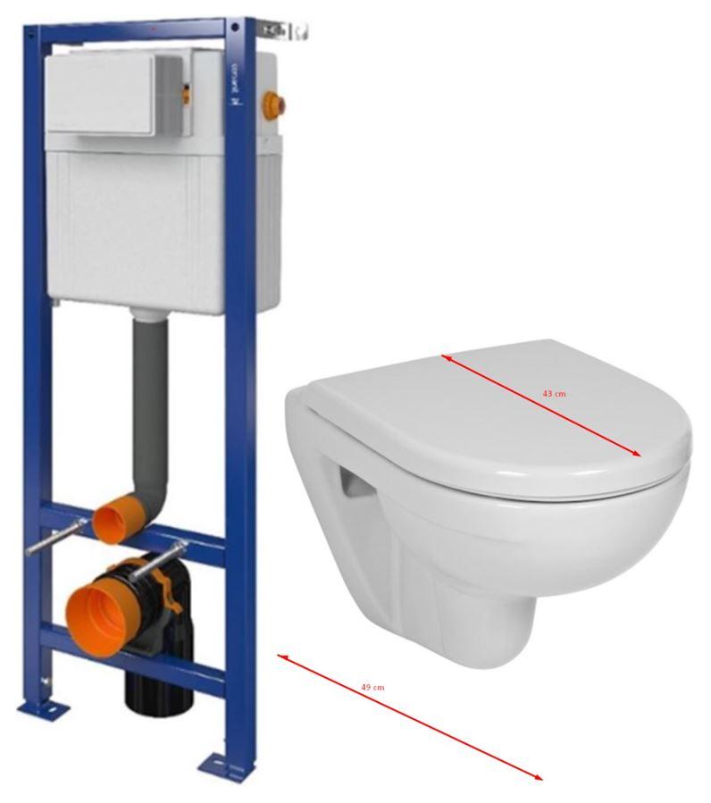 Obrázok CERSANIT/S - CERSANIT nádržka AQUA 02 bez tlačidla + WC JIKA LYRA PLUS 49 + SEDADLO duraplastu S97-063 LY3