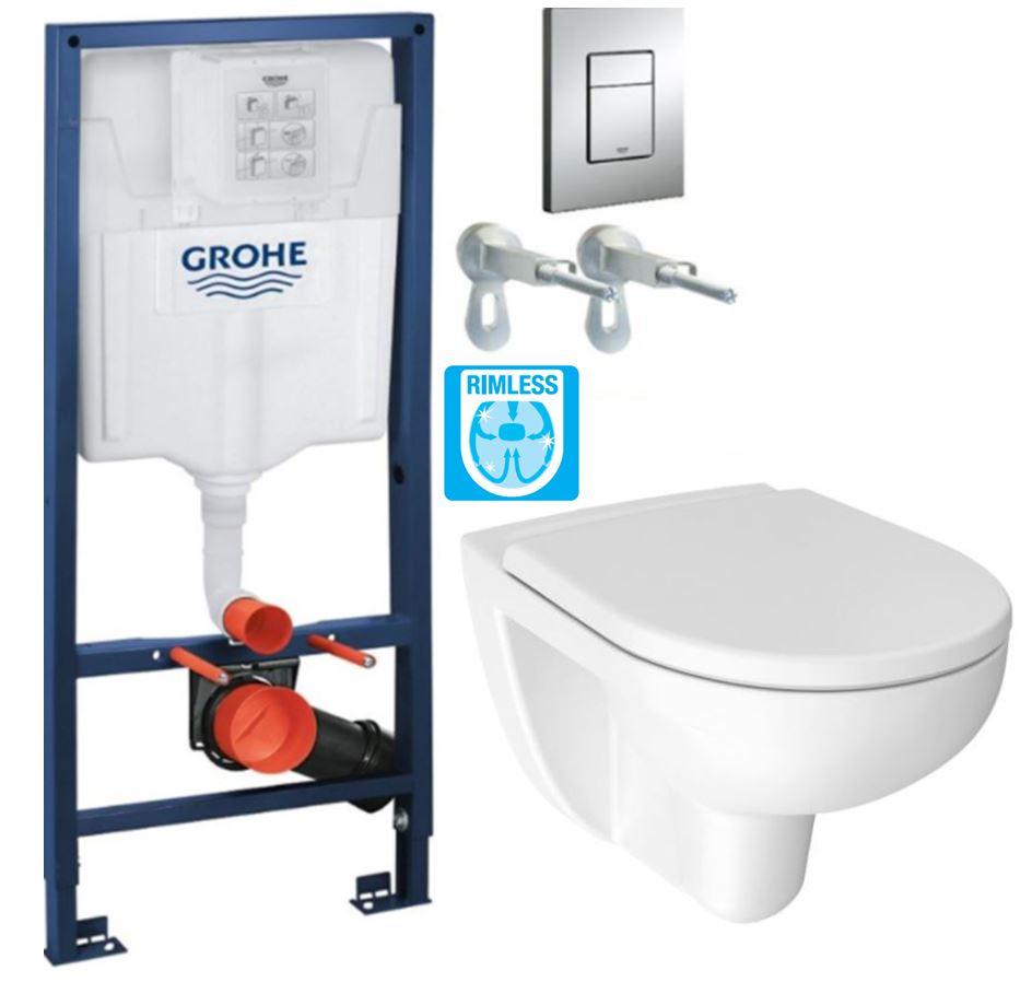 Obrázok Rapid SL pre závesné WC 38528SET s chrómovou doskou + WC JIKA LYRA PLUS RIMLESS + SEDADLO duraplastu 38772001 LY1