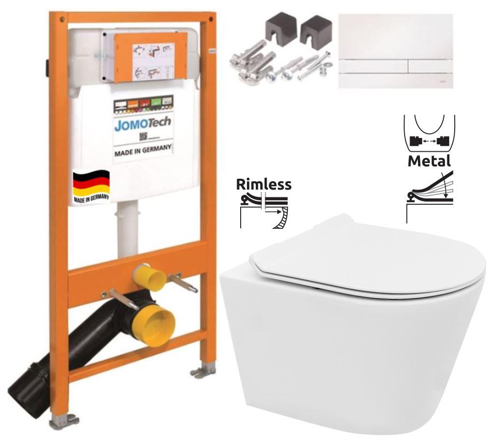 Obrázok JOMOTech modul pre závesné WC s bielou doskou + WC REA TOMAS RIMFLESS + SEDADLO 174-91100900-00 TO1