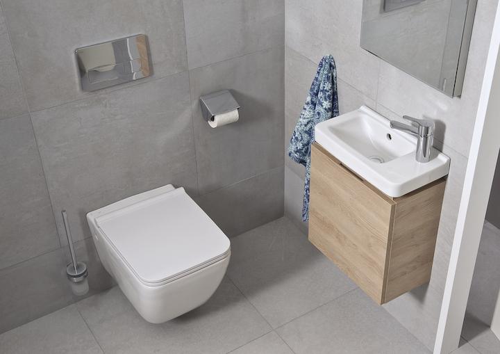 Obrázok ALCADRAIN Renovmodul - predstenový inštalačný systém s bielym tlačidlom M1710 + WC JIKA PURE + SEDADLO duraplast AM115/1000 M1710 PU1