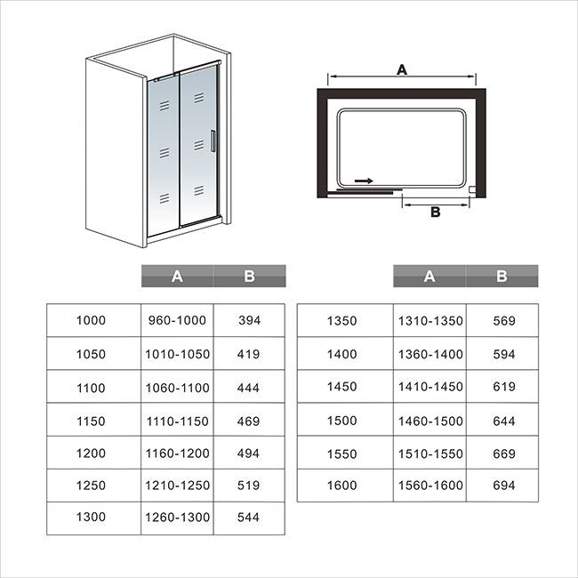 Obrázok H K - Posuvné sprchové dvere HARMONY B2 125, 121-125x195cm L / P variant SE-HARMONYB2125SET