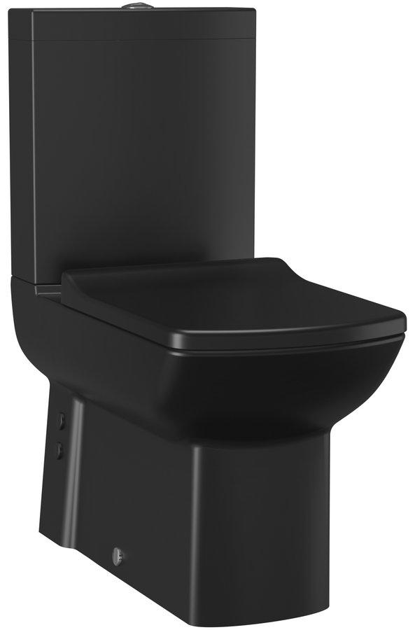 Obrázok LARA WC sedátko, SLIM, Soft Close, čierna matná KC1603.01