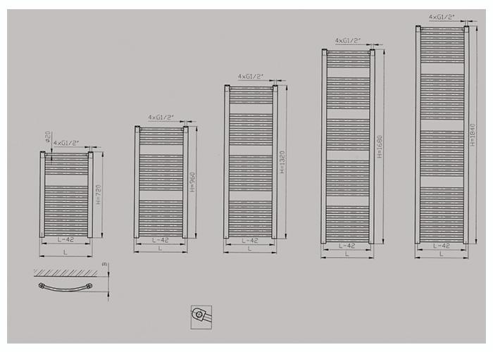 Obrázok A-Interiéry - Kúpeľňový radiátor Eco EC-X 6073 / biela RAL 9016 (72x60 cm) eco_ecx6073