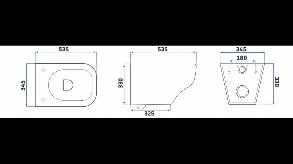 Obrázok GEBERIT Duofix bez ovládacej dosky + WC REA Ivo Rimless + SEDADLO 111.300.00.5 IV1