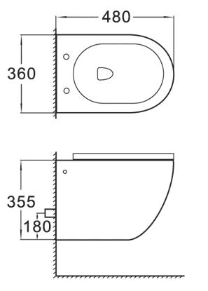 Obrázok MEXEN/S - Lena Závesná WC misa vrátane sedátka s slow-slim, duroplast, biela 30220100