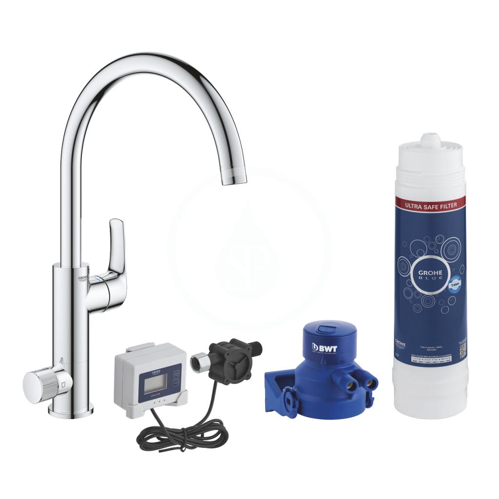 Obrázok GROHE GROHE - Blue Pure Drezová batéria EuroSmart s filtráciou UltraSafe, chróm 30384000