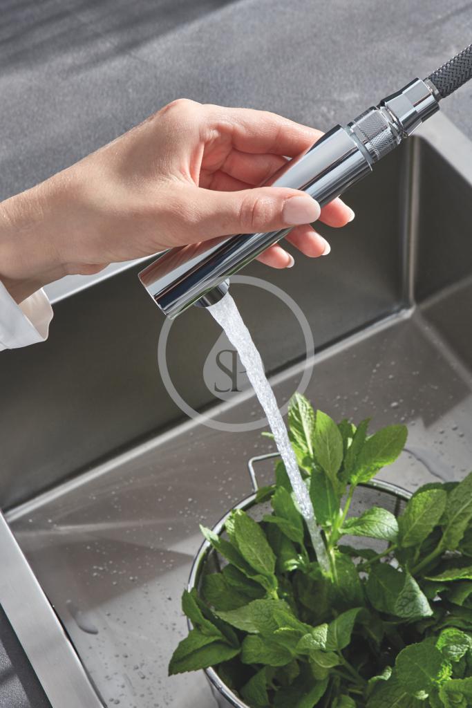 Obrázok GROHE GROHE - Blue Pure Drezová batéria Minta s filtráciou UltraSafe a vyťahovacou koncovkou, chróm 30393000