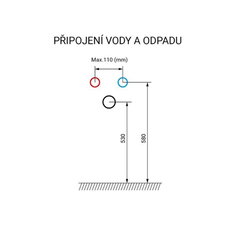 Obrázok MEREO - Aira, kúpeľňová skrinka s keramickým umývadlom 101 cm, šedá CN732