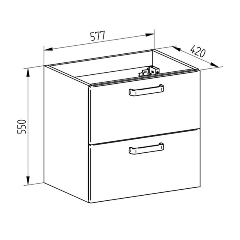 Obrázok MEREO - Leny, kúpeľňová skrinka s keramickým umývadlom 60 cm, biela CN811