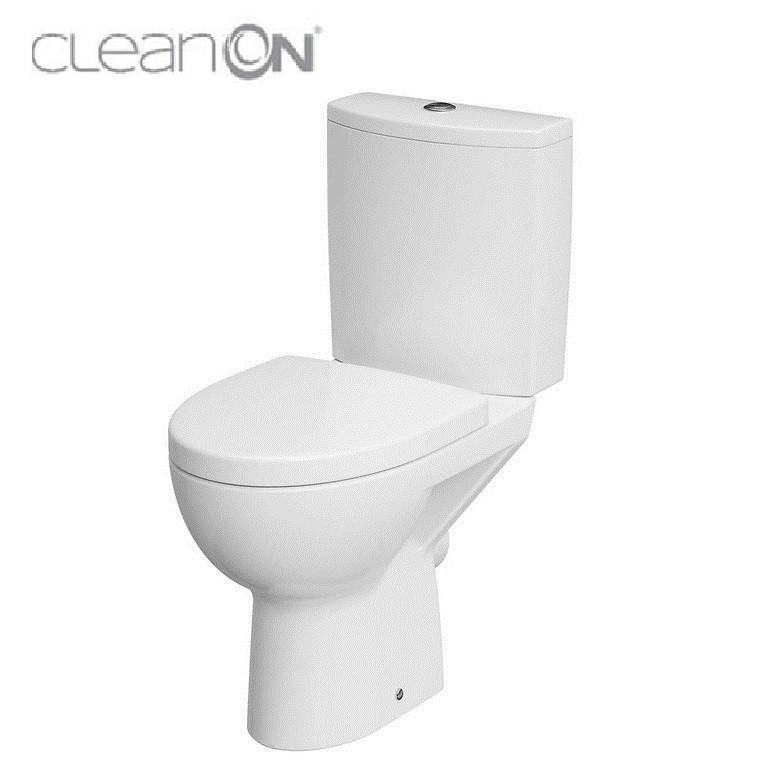 Obrázok CERSANIT - WC kombi 478 PARVA CLEAN ON 010 3/5 vrátane sedadla duroplast K27-063