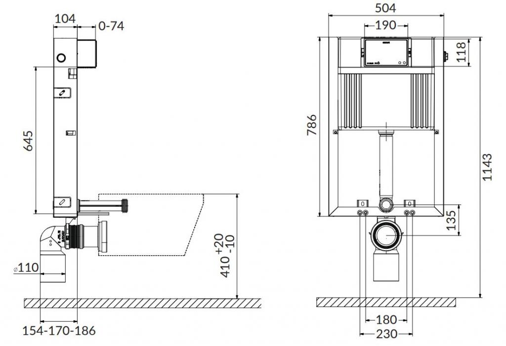 Obrázok CERSANIT - PODOMIETKOVÝ SYSTÉM AQUA 92 PNEU S WET BOX S97-052