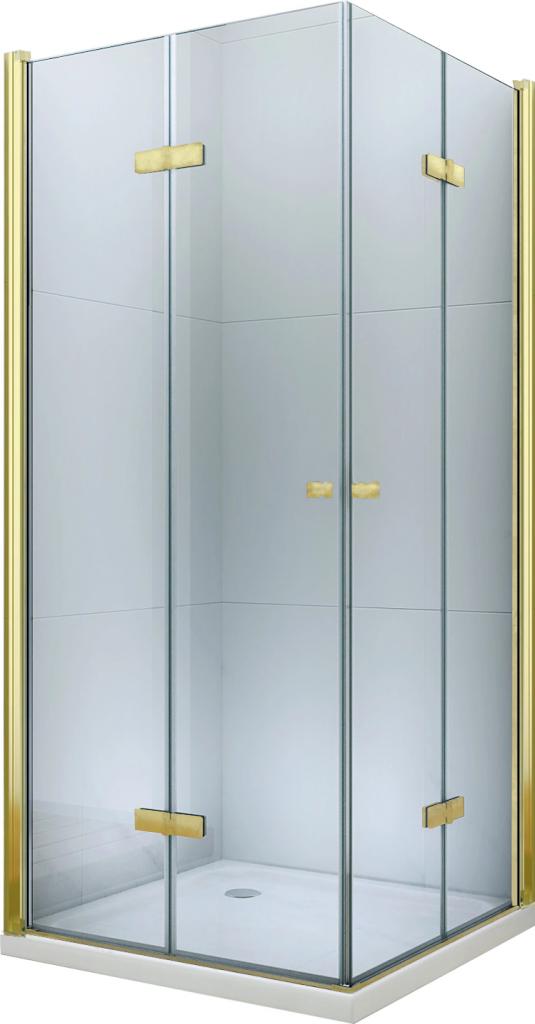 Obrázok MEXEN/S - Lima Duo Lima Duo sprchovací kút 90 x 80 cm, transparent, zlatý 856-090-080-50-00-02