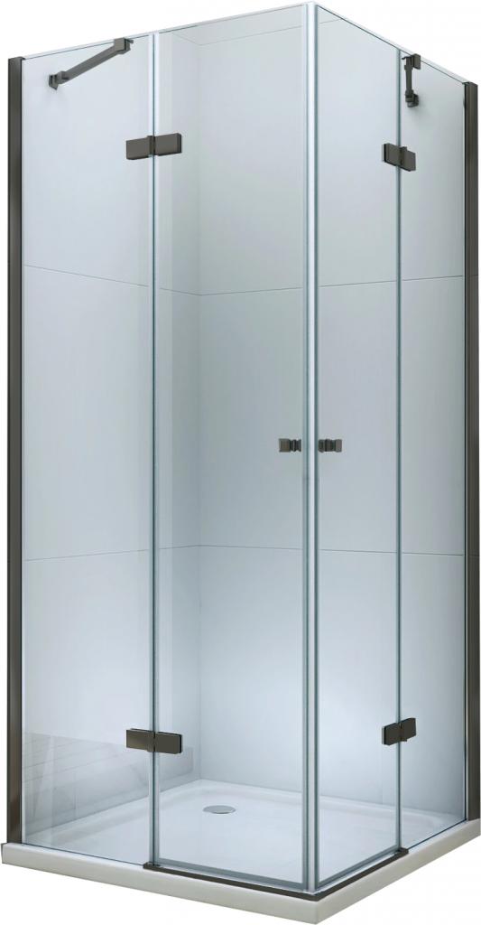 Obrázok MEXEN/S - Lima Duo Lima Duo sprchovací kút 90 x 80 cm, transparent, čierny 856-090-080-70-00-02