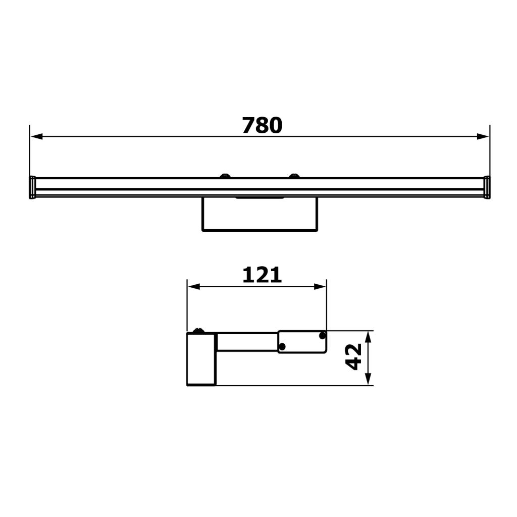 Obrázok TOP LIGHT Top Light CHICAGO MAX - LED Kúpeľňové osvetlenie zrkadla LED/15W/230V IP44 TP1598