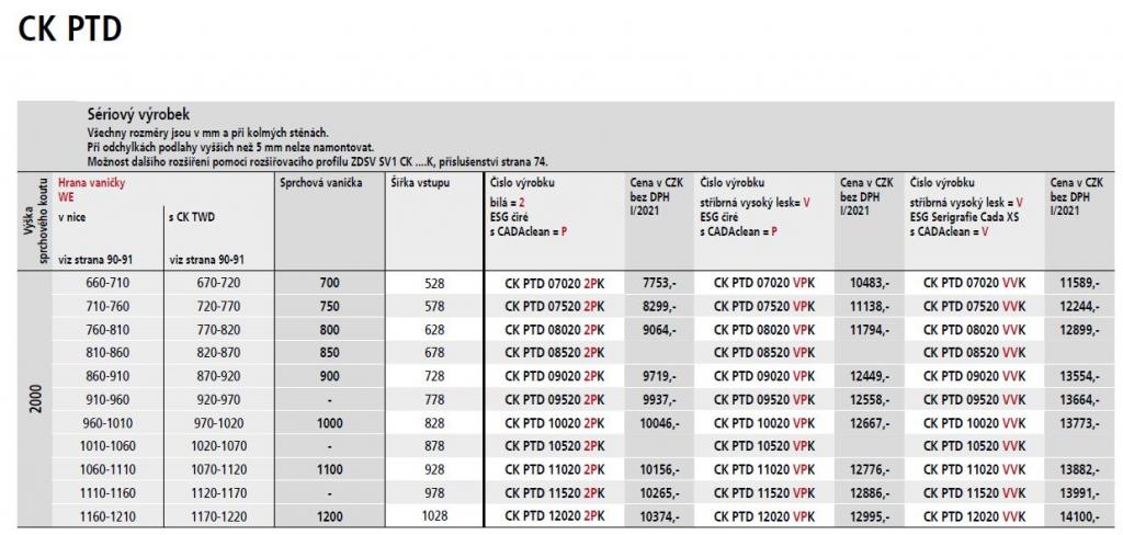 Obrázok KERMI - Cada XS strieborná lesk Dvojkrídlové kývne dvere 1000/2000 číre sklo s CadaClean CKPTD10020VPK CKPTD10020VPK